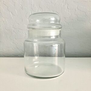 Vintage Clear Glass Storage Apothecary Jar / Canister